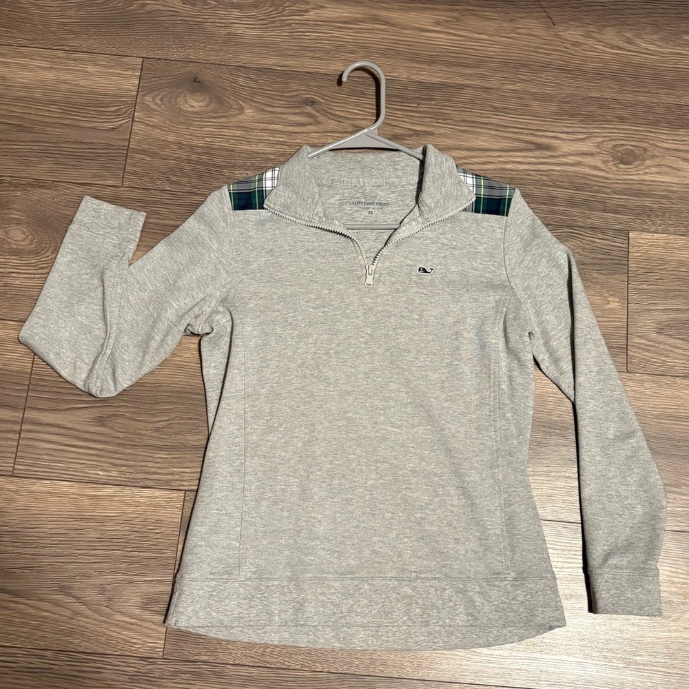 Vineyard Vines Heather Gray Quarter-Zip Pullover